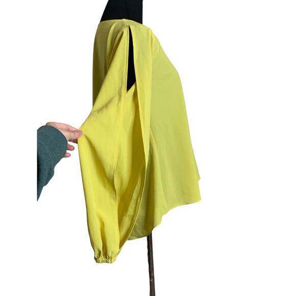 Lovers + Friends lime yellow long sleeves v neck tunic top size M - Picture 7 of 12